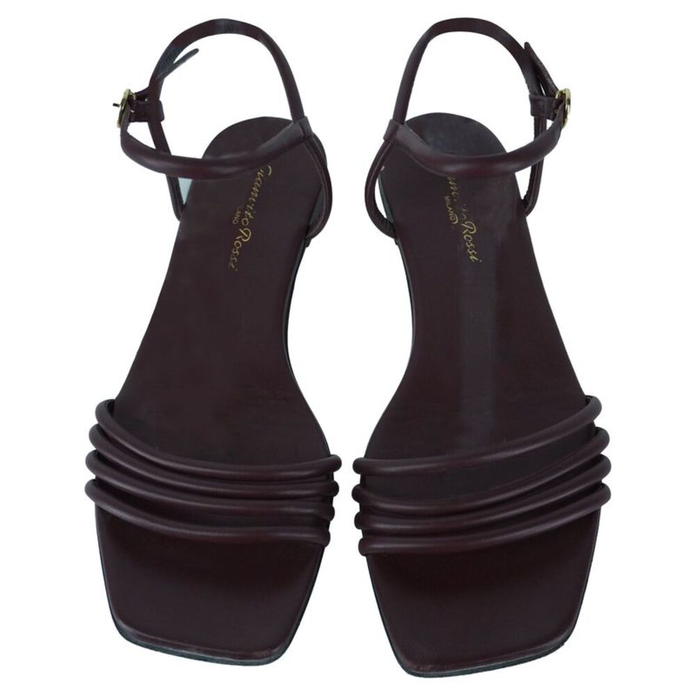 Gianvito Rossi Burgundy Lena Sandals